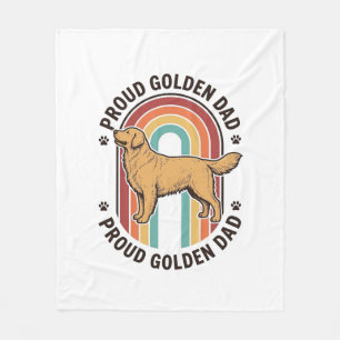 Golden Retriever Dad Vintage Engraving Dog Lover S Fleece Blanket