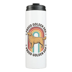 Golden Retriever Dad Vintage Engraving Dog Lover S Thermal Tumbler