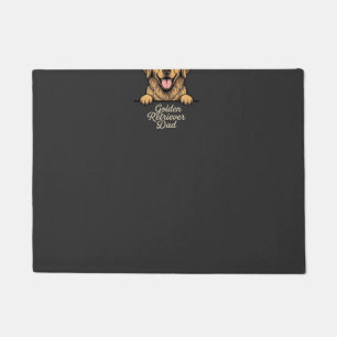 Golden Retriever Dad Vintage Engraving Doormat