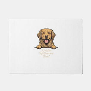Golden Retriever Dad Vintage Engraving Doormat