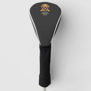 Golden Retriever Dad Vintage Engraving Golf Head Cover