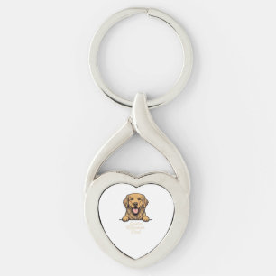 Golden Retriever Dad Vintage Engraving Key Ring