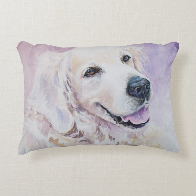 Golden retriever decorative cushion (Front)