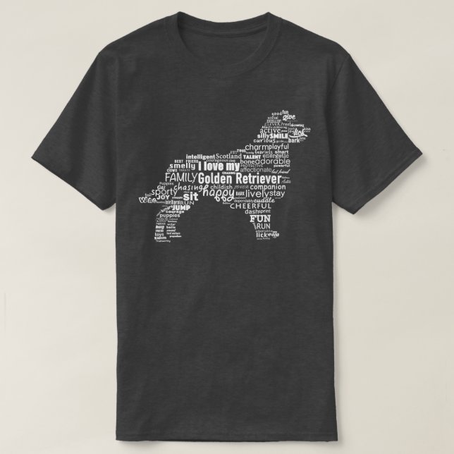 Golden Retriever Described In Many Words  T-Shirt (Design Front)