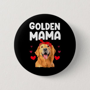 Golden Retriever Design For Mum Women Golden Retri 6 Cm Round Badge
