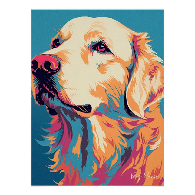Golden Retriever Dog 005 - Bruno Pokopen Poster (Front)