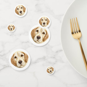 Golden Retriever Dog 3D Inspired Confetti
