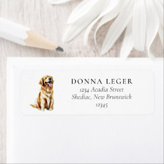 Golden Retriever Dog Address