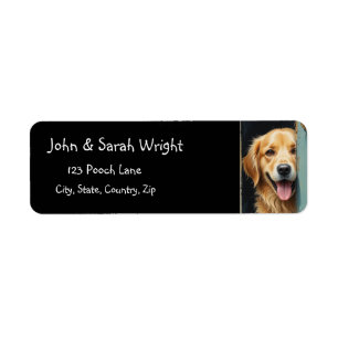 Golden Retriever Dog Address Label