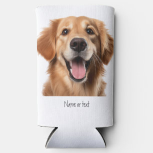 Golden Retriever  Dog Address Label Seltzer Can Cooler