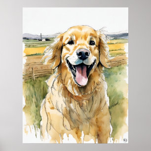 Golden Retriever - Dog Art Print