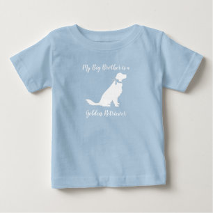 Golden Retriever Dog Baby Shower Blue Boy Baby T-Shirt