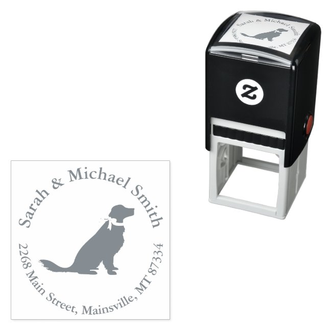 Golden Retriever Dog Baby Shower Self-inking Stamp (In Situ)