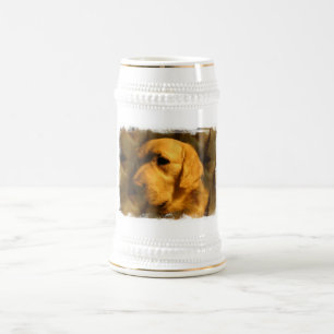 Golden Retriever Dog Beer Stein