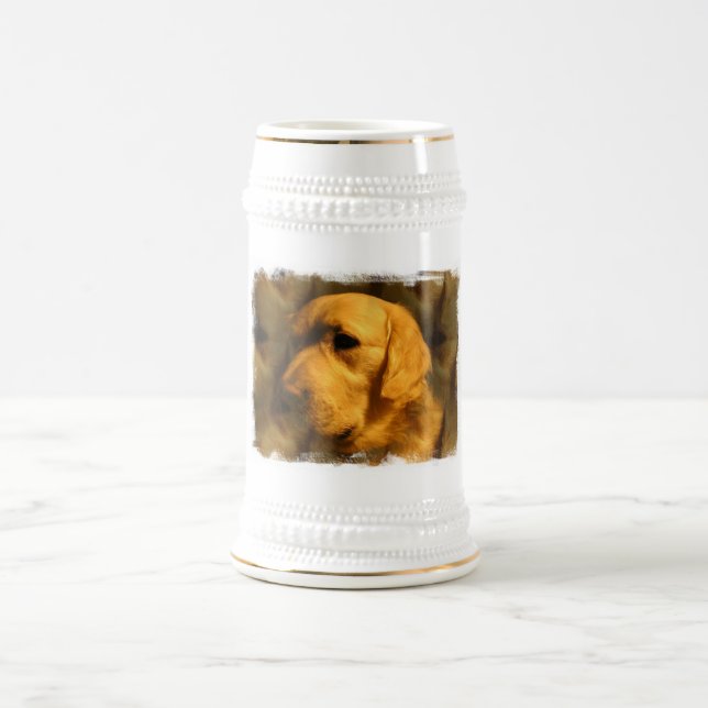 Golden Retriever Dog Beer Stein (Center)