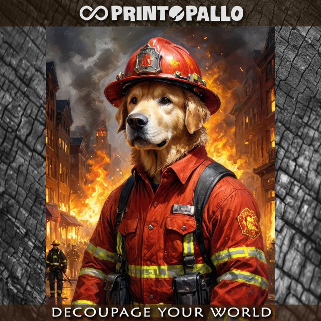 Golden Retriever dog breed: Firefighter -  Tissue Paper (Creator Uploaded)
