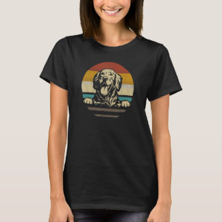 Golden retriever dog Breed retro vintage 70s silho T-Shirt