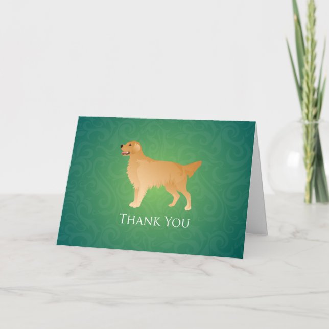 Golden Retriever Dog Breed Thank You Card (Front)