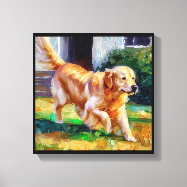 Golden Retriever Dog Canvas Print (Front)