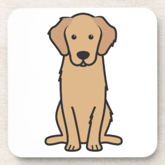 Golden Retriever Dog Cartoon Coaster