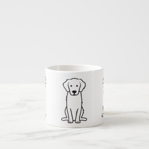 Golden Retriever Dog Cartoon Espresso Cup