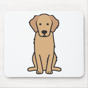 Golden Retriever Dog Cartoon Mouse Pad