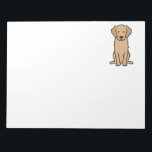 Golden Retriever Dog Cartoon Notepad<br><div class="desc">Golden Retriever. Design by DogBreedCartoon</div>