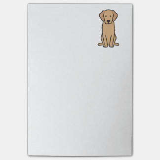 Golden Retriever Dog Cartoon Post-it Notes