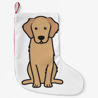 Golden Retriever Dog Cartoon Small Christmas Stocking