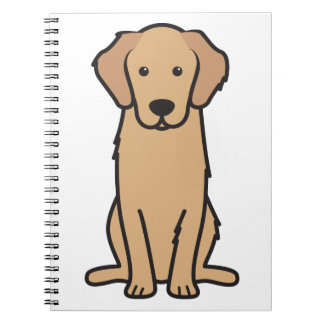 Golden Retriever Dog Cartoon Spiral Notebook