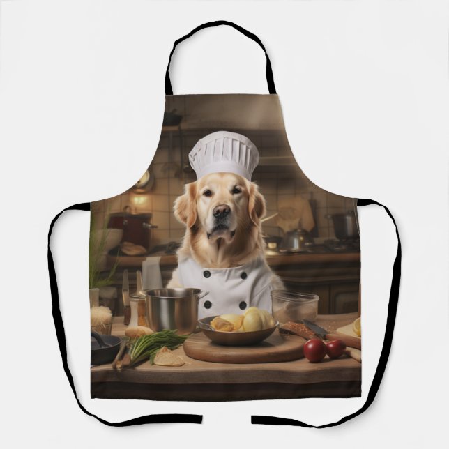 Golden Retriever Dog Chef Apron (Front)