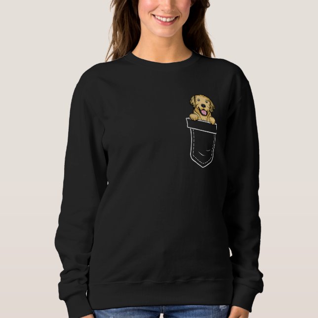 Golden Retriever Dog Chest Pocket Sweatshirt (Front)