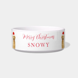 Golden Retriever Dog Christmas Bowl