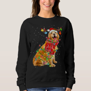 Golden Retriever Dog Christmas Lights Sweatshirt