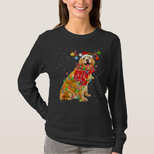Golden Retriever Dog Christmas Lights T-Shirt