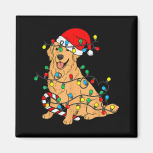 Golden Retriever Dog Christmas Lights Xmas Pet Dog Magnet
