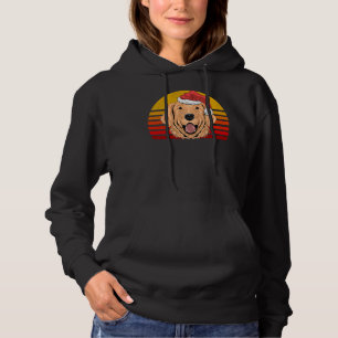 Golden Retriever Dog Christmas Retro Hoodie