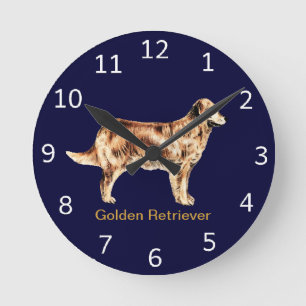 Golden Retriever Dog Clock
