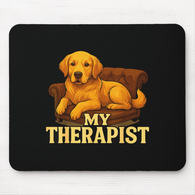 Golden Retriever Dog Clothes For Humans My Therast Mouse Pad (Front)