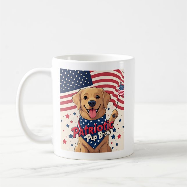 Golden Retriever Dog Coffee Mug (Left)
