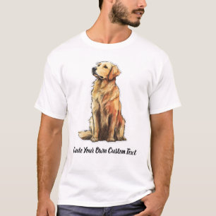 Golden Retriever Dog Create Your Own Custom Text T-Shirt