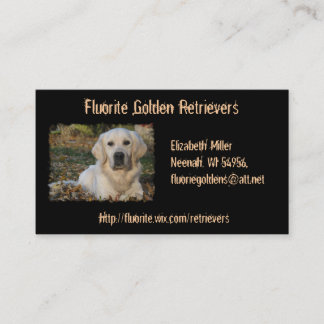 Golden Retriever Dog Custom Business Card