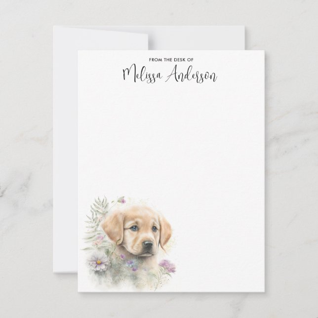 Golden Retriever Dog Cute Puppy Personalised  Card (Front)