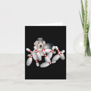 Golden Retriever Dog Dogs Pin Bowling  Card