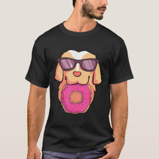 Golden Retriever Dog Doughnuts Party Women Girls T-Shirt