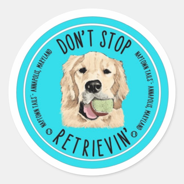 Golden Retriever Dog Envelope Label Sticker Seal (Front)