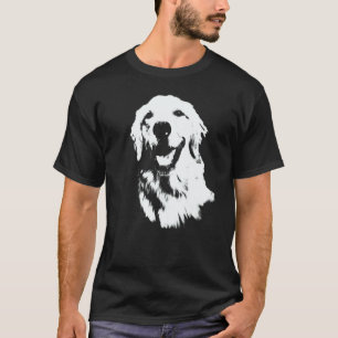 Golden Retriever Dog Face Minimalist Silhouette T-Shirt