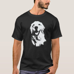 Golden Retriever Dog Face Minimalist Silhouette T-Shirt