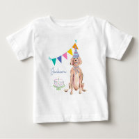Golden Retriever Dog First 1st Birthday Cake Name