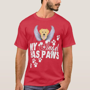 Golden Retriever Dog Gift My Angel Has Paws Love M T-Shirt